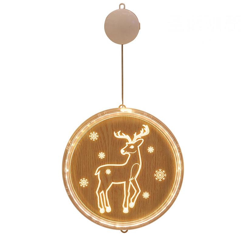"Jul LED-lampa, hängande dekoration inomhus, unikt julmotiv. Perfekt för fönster, väggar och dörrar, ger varm belysning."