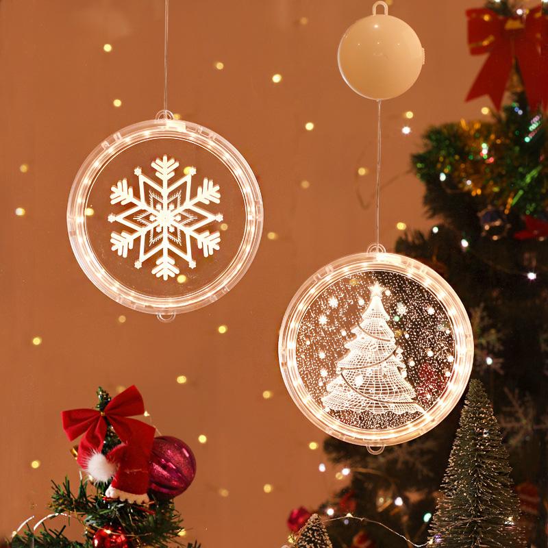 "Jul LED-lampa, hängande dekoration inomhus, unikt julmotiv. Perfekt för fönster, väggar och dörrar, ger varm belysning."