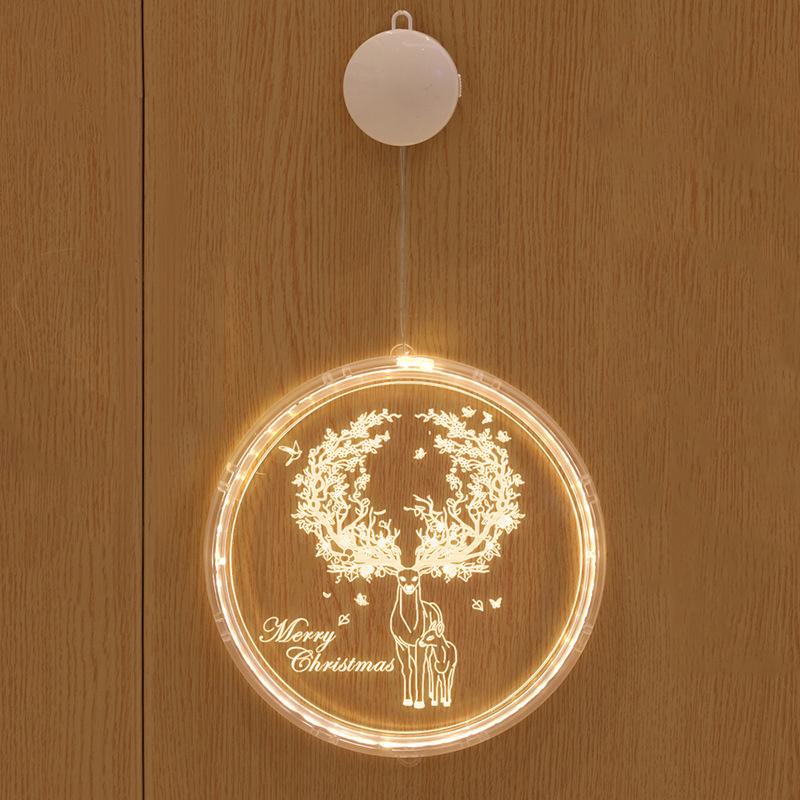 "Jul LED-lampa, hängande dekoration inomhus, unikt julmotiv. Perfekt för fönster, väggar och dörrar, ger varm belysning."