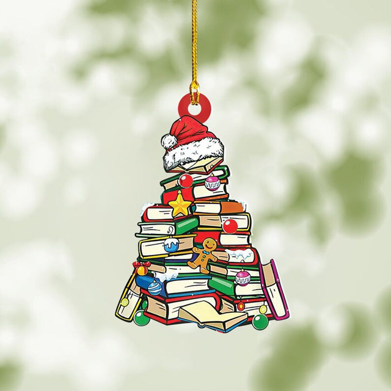 "Julbok trä ornamentset, elegant akrylprydnad som reflekterar ljus, perfekt för festlig dekoration och present."