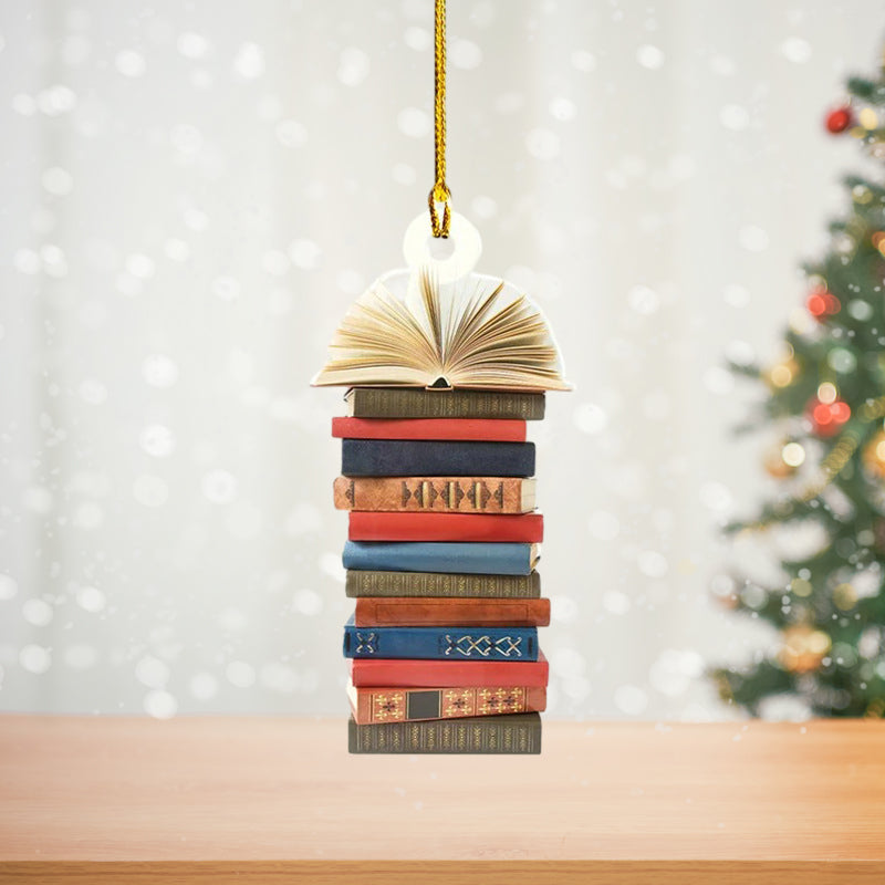 "Julbok trä ornamentset, elegant akrylprydnad som reflekterar ljus, perfekt för festlig dekoration och present."