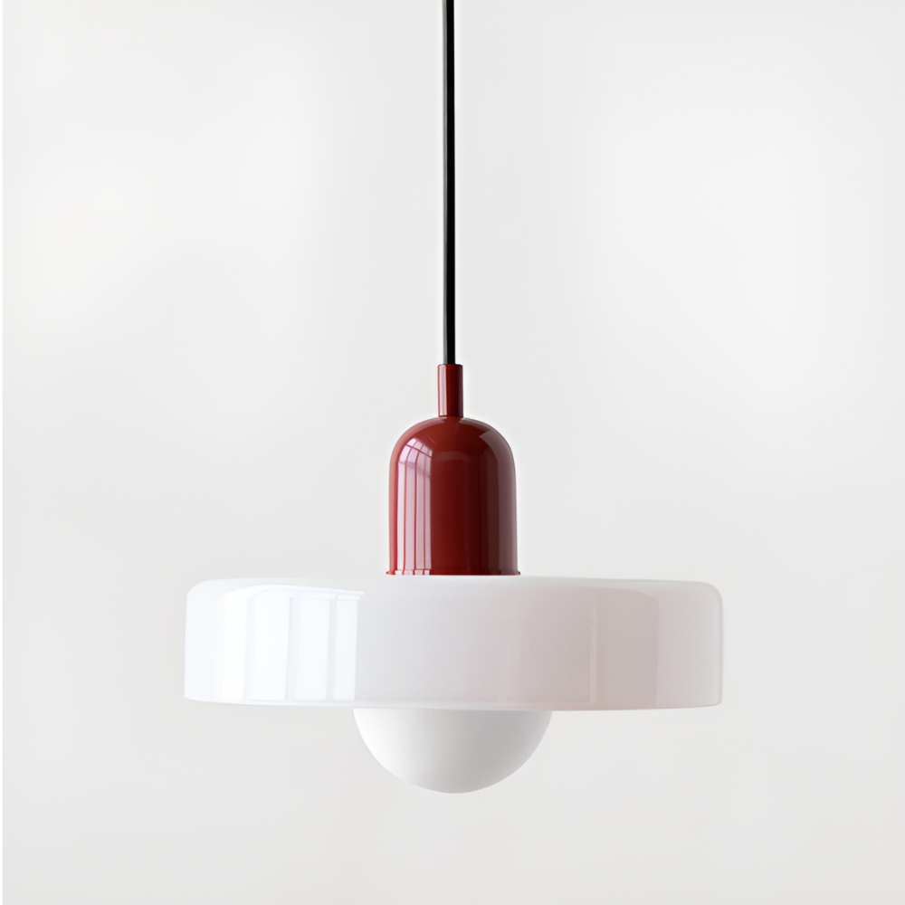 Justerbar glaslampa, taklampa, elegant design. Mjukt ljus, modern inredning.