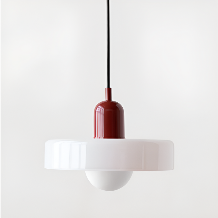 Justerbar glaslampa, taklampa, elegant design. Mjukt ljus, modern inredning.