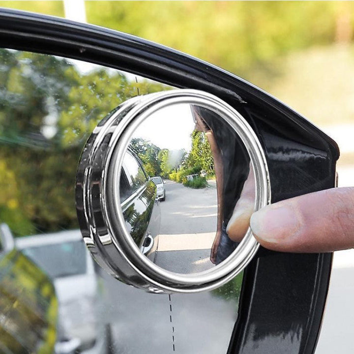 "Justerbara 360° bilspeglar eliminerar döda vinklar, stilren design, enkel montering för förbättrad körsäkerhet."