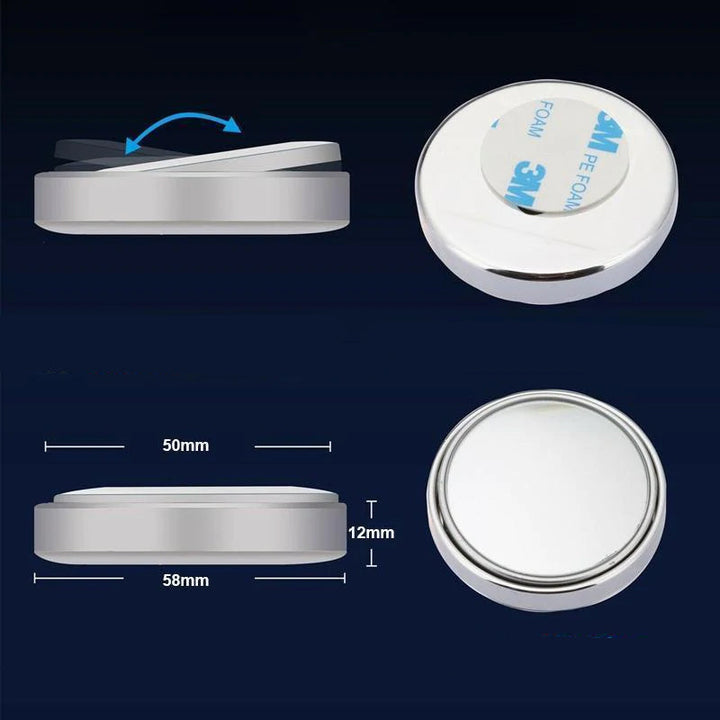 "Justerbara 360° bilspeglar eliminerar döda vinklar, stilren design, enkel montering för förbättrad körsäkerhet."