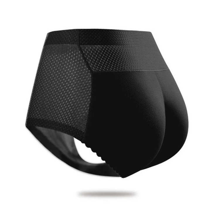 "Kvinnor push-up polstrad shapewear trosor, beige färg, elegant design, formande och bekväma under alla kläder."