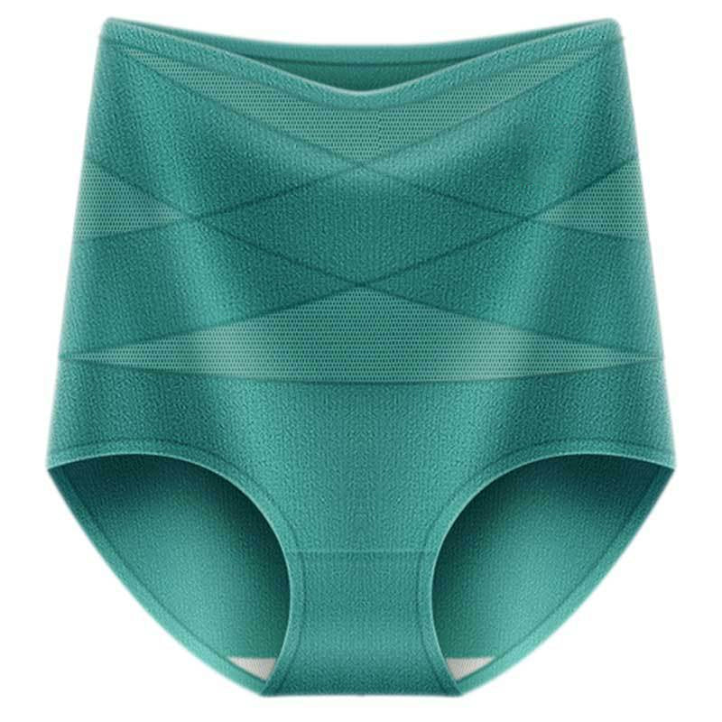 "Kvinnor silkes högmidjade kroppsformande trosor med korsdesign i eleganta och smickrande stil, sömlös och bekväm passform."