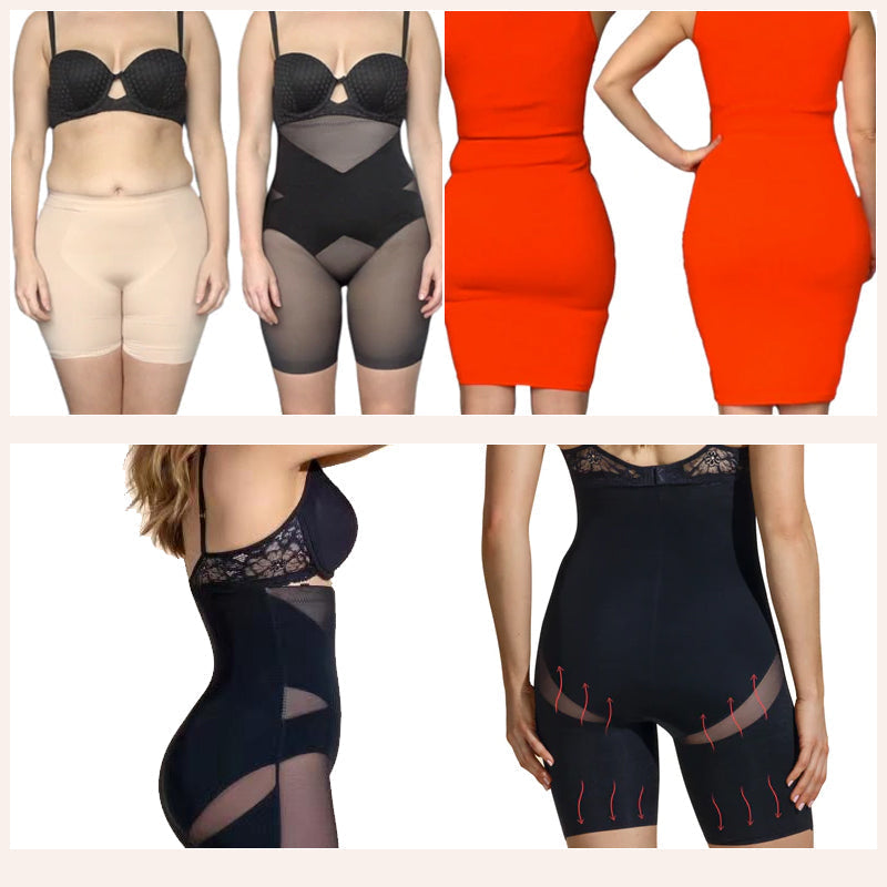 "Kvinnor skulpterande shapewear trosor i svart och kaki med sömlös design, stretchtyg och avtagbara dynor för perfekt passfor