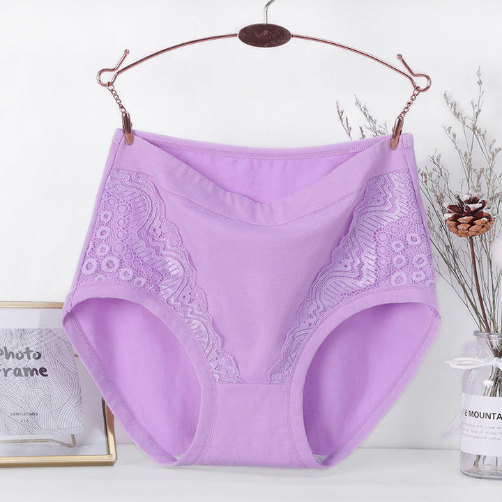 "Kvinnors plus size hög midja bomullstrosor, läckagesäkra, i olika färger: röd, beige, lila, rosa, svart."
