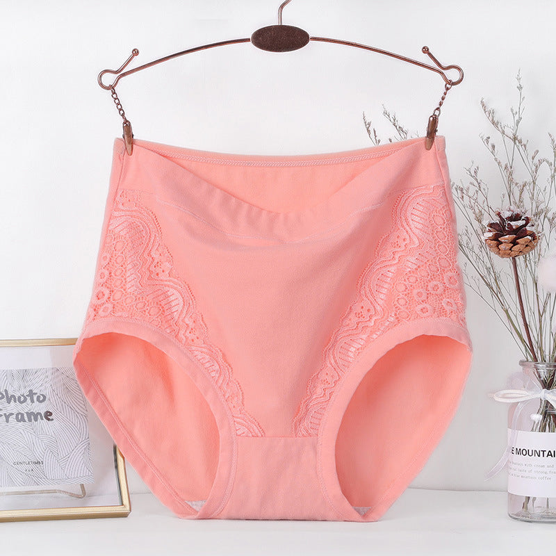 "Kvinnors plus size hög midja bomullstrosor, läckagesäkra, i olika färger: röd, beige, lila, rosa, svart."