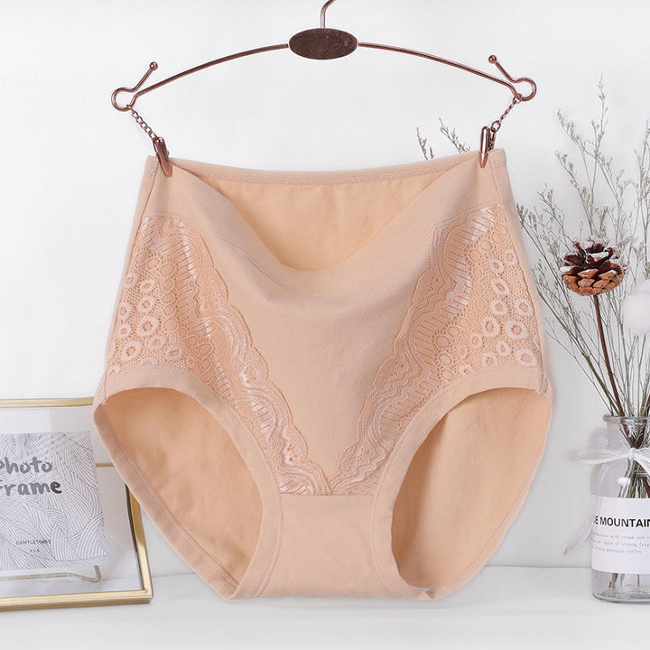 "Kvinnors plus size hög midja bomullstrosor, läckagesäkra, i olika färger: röd, beige, lila, rosa, svart."