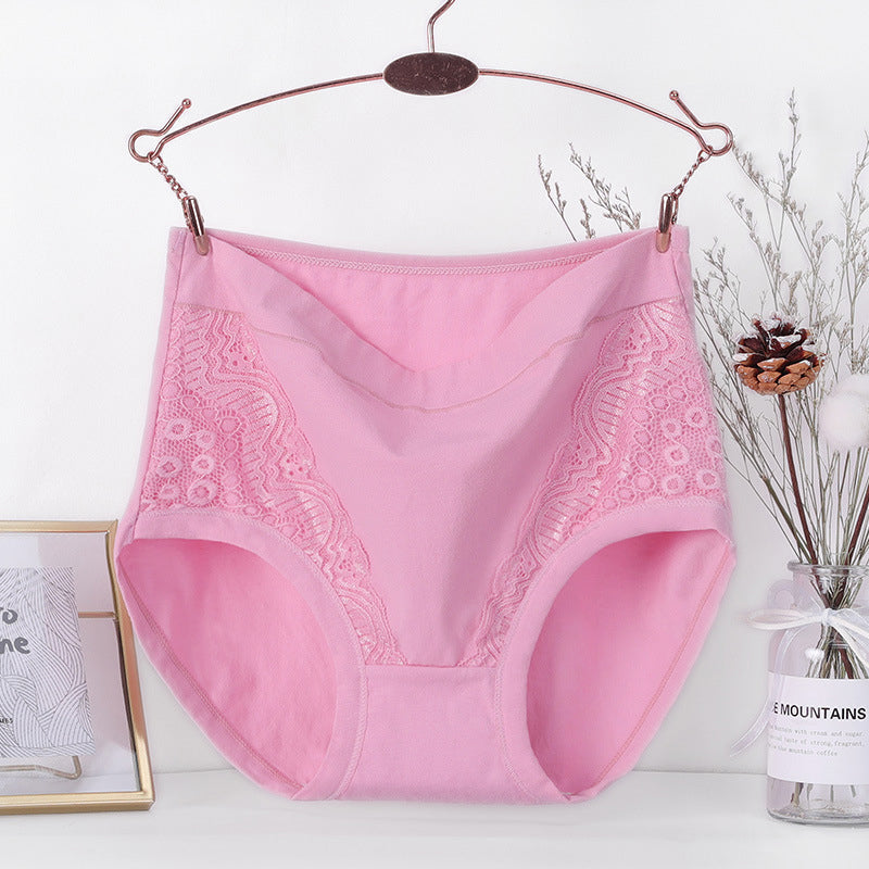 "Kvinnors plus size hög midja bomullstrosor, läckagesäkra, i olika färger: röd, beige, lila, rosa, svart."