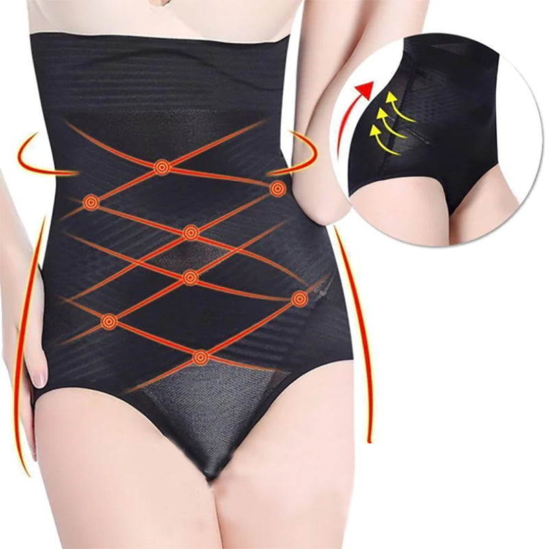 "Kvinnors shapewear bodysuit, beige, höjlyft, sömlös design, andningsbart material, främre och bakre vyer"