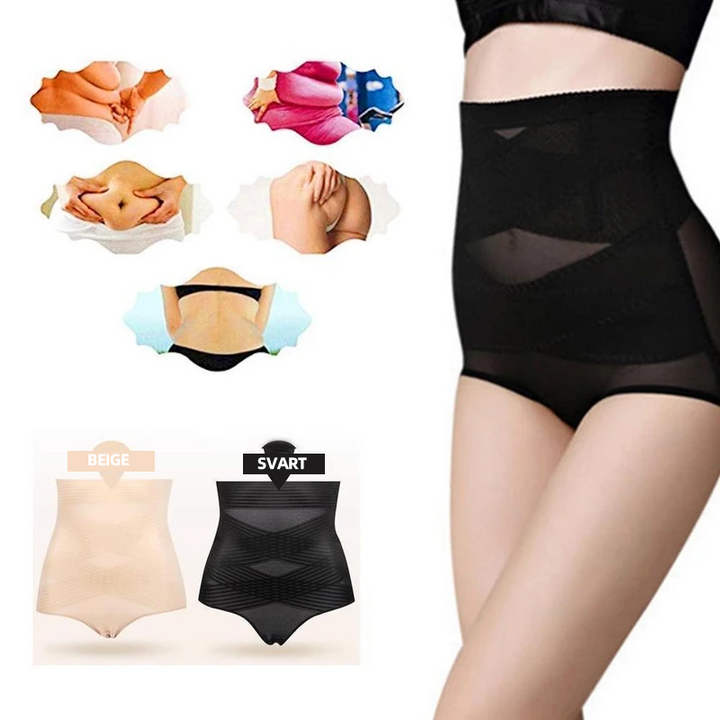 "Kvinnors shapewear bodysuit, beige, höjlyft, sömlös design, andningsbart material, främre och bakre vyer"