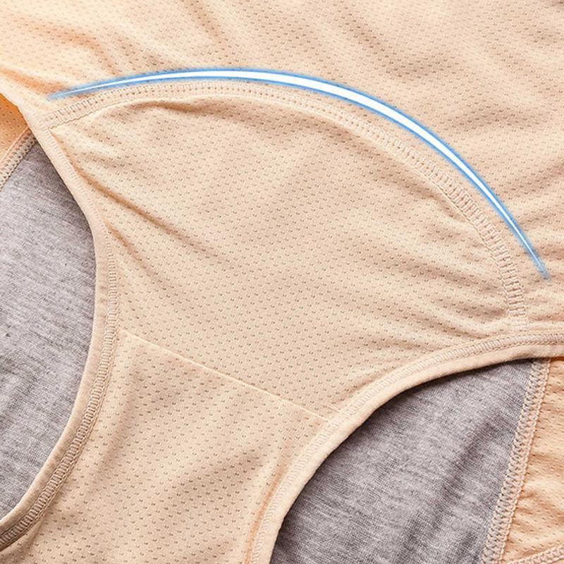 "Läckagesäkra menstruationstrosor, svarta, med tre lager för effektiv absorption och komfort under menstruation."