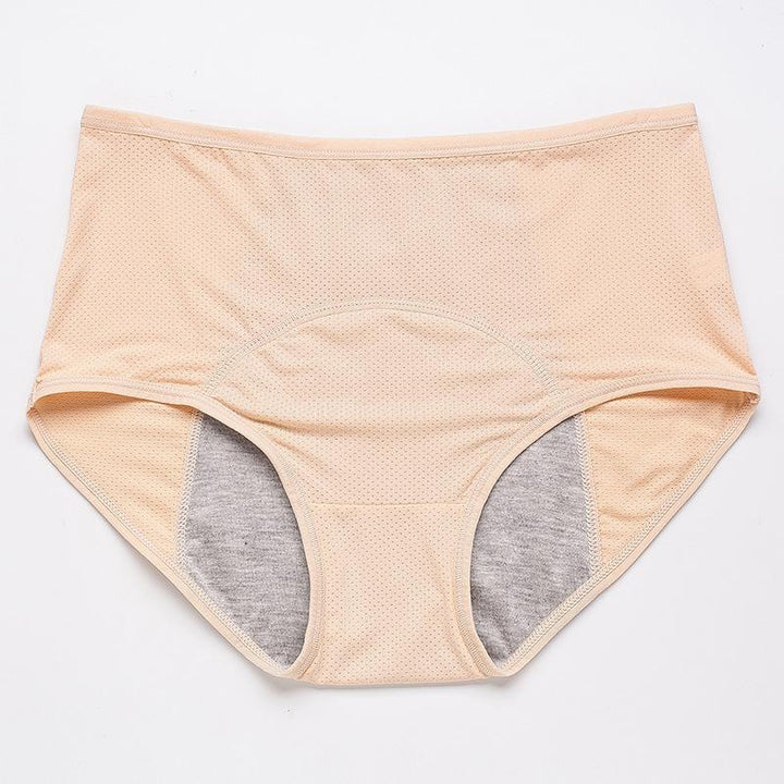 "Läckagesäkra menstruationstrosor, svarta, med tre lager för effektiv absorption och komfort under menstruation."