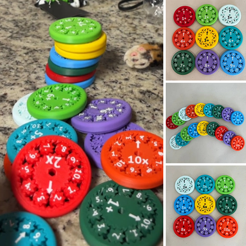 "Lärorik fidget-spinnare med färgglada detaljer för matematikträning, perfekt för barn och vuxna i interaktivt lärande."