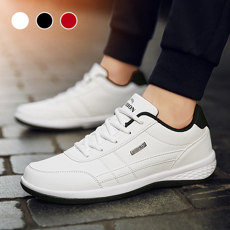 "Lätta fritidsskor för män, snörningslös design med halkfri sula, mörkbrun färg, perfekt för dagligt bruk."