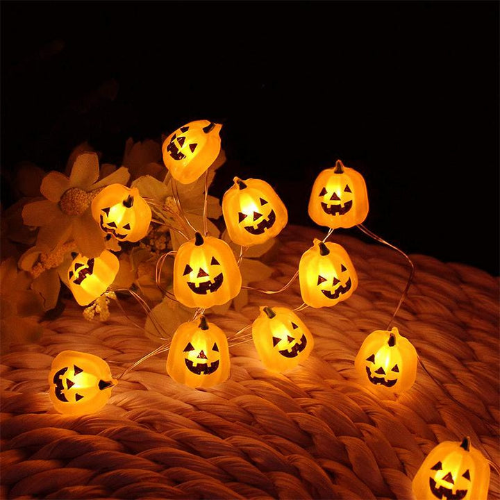 "LED pumpa strängljus, USB-driven, stämningsfull Halloween dekoration, utomhusbelysning, vattentät, halloween belysning."