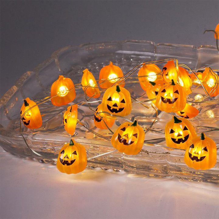 "LED pumpa strängljus, USB-driven, stämningsfull Halloween dekoration, utomhusbelysning, vattentät, halloween belysning."