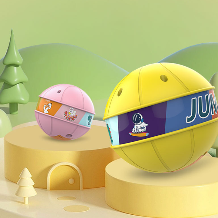 "Lysande färgglad studsboll för barn och vuxna från leksaker, av lätt PVC, gul, rosa, grön, lyser i mörkret."