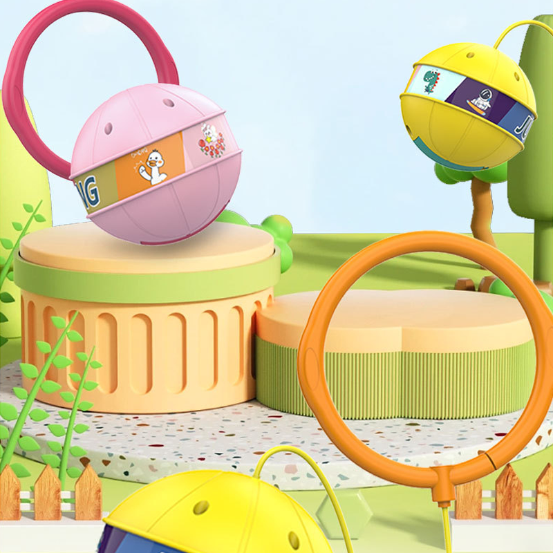 "Lysande färgglad studsboll för barn och vuxna från leksaker, av lätt PVC, gul, rosa, grön, lyser i mörkret."