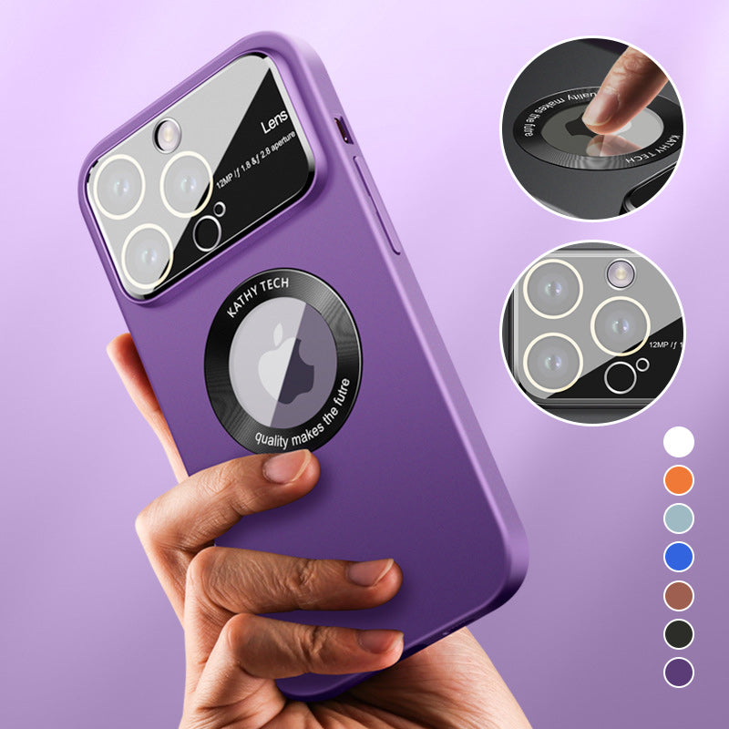 "Magnetiskt iPhonefodral med starkt skydd, 360-graders skydd, kristallklar design, laddstöd, dammtät funktion."