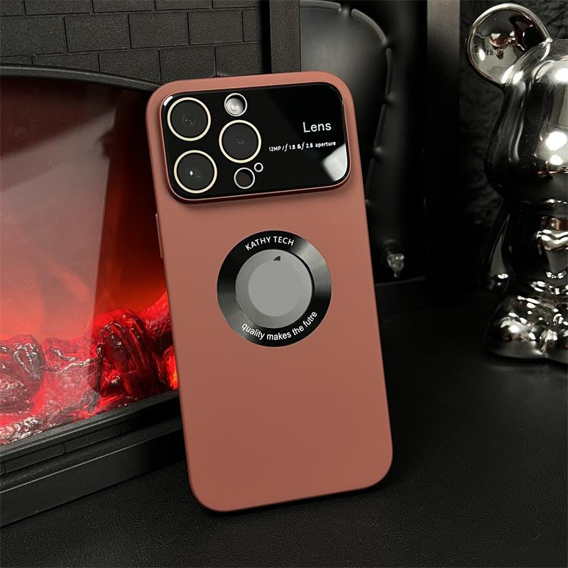 "Magnetiskt iPhonefodral med starkt skydd, 360-graders skydd, kristallklar design, laddstöd, dammtät funktion."