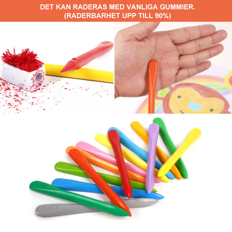 "Mål- och ritset för barn med ekologiska färger, 24 nyanser. Lämplig för färgläggning, ritning och skissning."