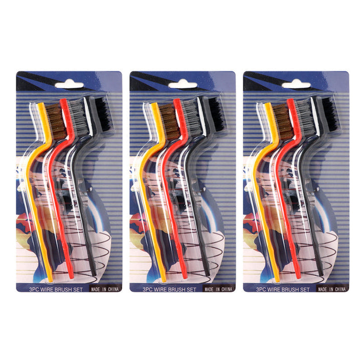 "Mångsidig rengöringsborste med järn-, koppar- och nylontråd för spisfläkt, ergonomiskt handtag, kökshjälpmedel."