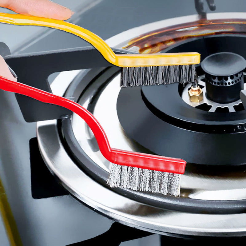 "Mångsidig rengöringsborste med järn-, koppar- och nylontråd för spisfläkt, ergonomiskt handtag, kökshjälpmedel."