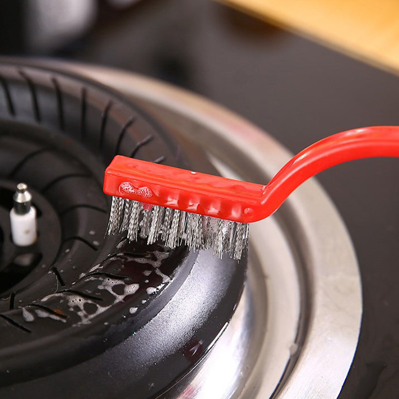 "Mångsidig rengöringsborste med järn-, koppar- och nylontråd för spisfläkt, ergonomiskt handtag, kökshjälpmedel."