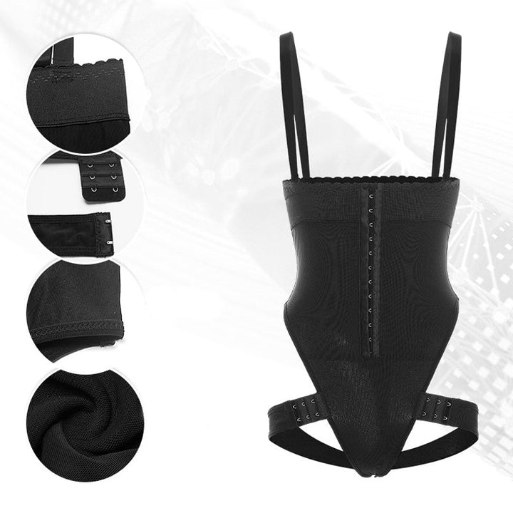 "Manschett shapewear för kvinnor, midja & rumplyft, päronformad siluett, svart, sömlös design, elastisk passform."