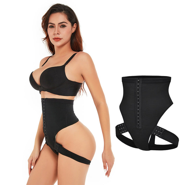 "Manschett shapewear för kvinnor, midja & rumplyft, päronformad siluett, svart, sömlös design, elastisk passform."