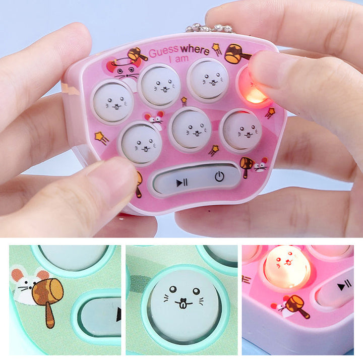 "Mini Jordekorre-spel för barn, elektronisk leksak i blått, rosa, lila eller grönt. Perfekt för hand-öga-koordination."