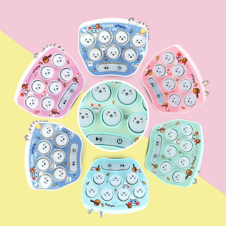 "Mini Jordekorre-spel för barn, elektronisk leksak i blått, rosa, lila eller grönt. Perfekt för hand-öga-koordination."