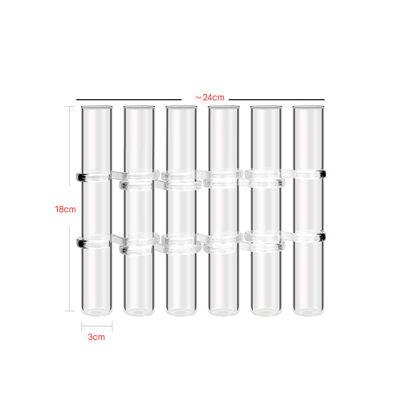 "Modern hängd blomvas av glas, flexibel och kreativ dekoration för hem och kontor, elegant och stilren design."
