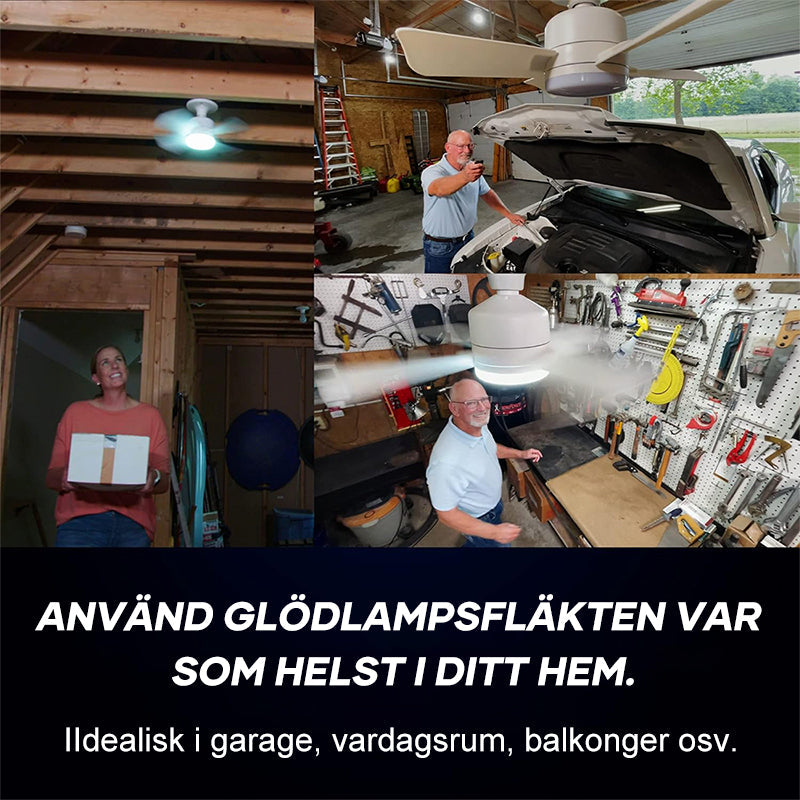 "Modern takfläkt med integrerad LED-lampa, stilren design, grå toner, fjärrkontroll med anpassningsbara inställningar."