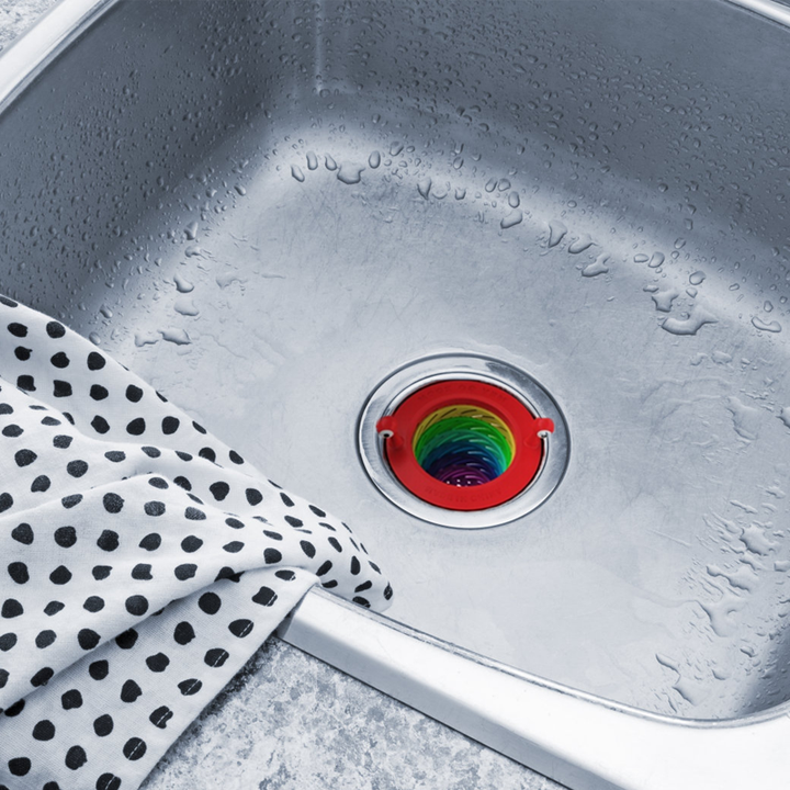 "Monsterdisksil i köket, PP-material, färgglad design, kompakt, passar standarddiskbänkar, rolig och funktionell."