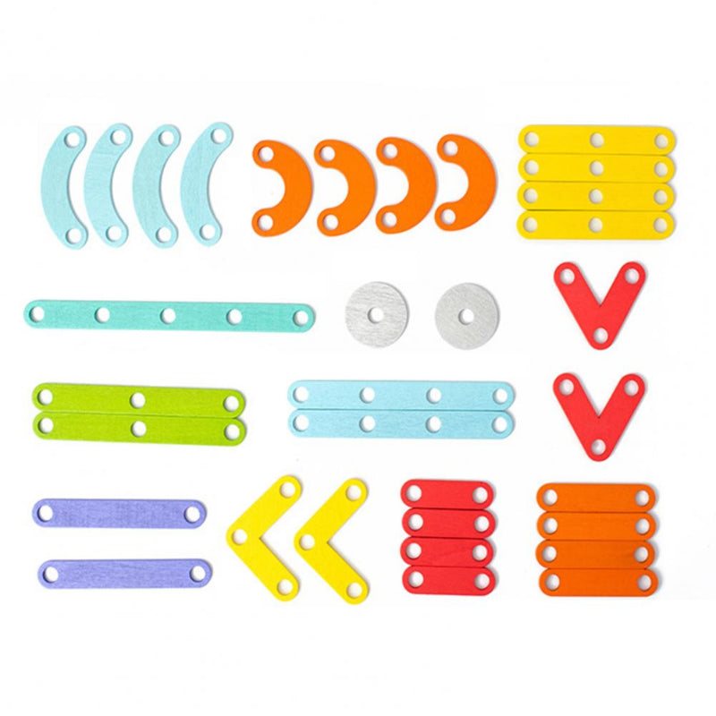 "Montessori pegboard pussel i trä, färgglada bitar i olika former, pedagogisk leksak för barns kreativitet och lärande."