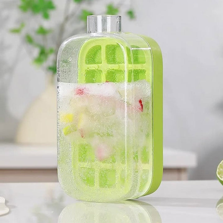 "Multifunktionell isflaska med sugrör, hållbar design, läcksäker, i rosa, grön och vit, kapacitet 500 och 800 ml."