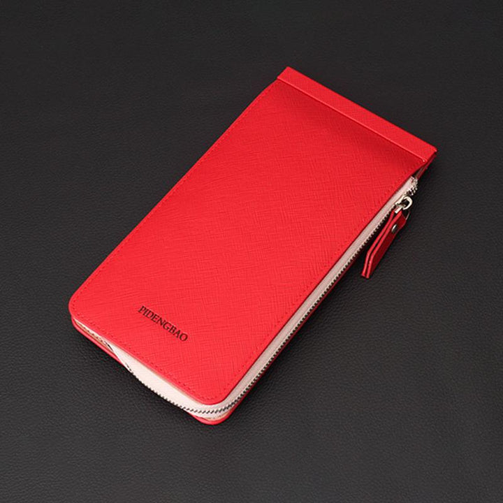 "Multifunktionell plånbok med RFID-skydd, eleganta färger, rymmer 26 kort, lätt och kompakt för modern användning."