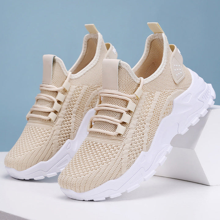 "Ortopediska sneakers för kvinnor, grå och eleganta, med stötdämpande gelinsulor och halkfria sulor, för optimal komfort."