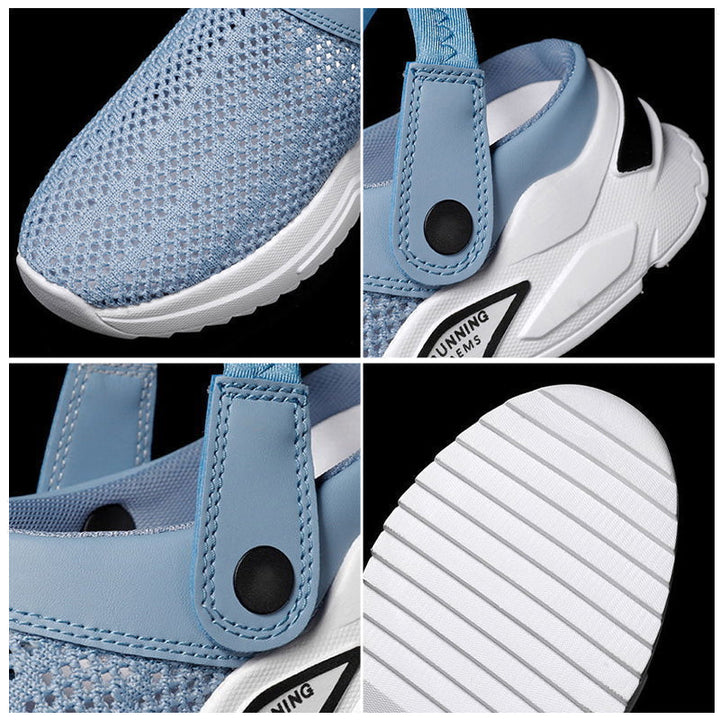 "Ortopediska sommarsandaler för män med justerbar rem, brun färg; elegant design med andningsbara material"