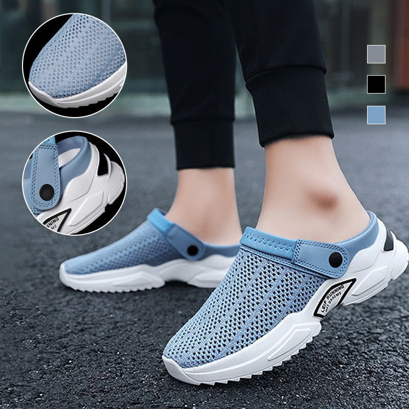 "Ortopediska sommarsandaler för män med justerbar rem, brun färg; elegant design med andningsbara material"