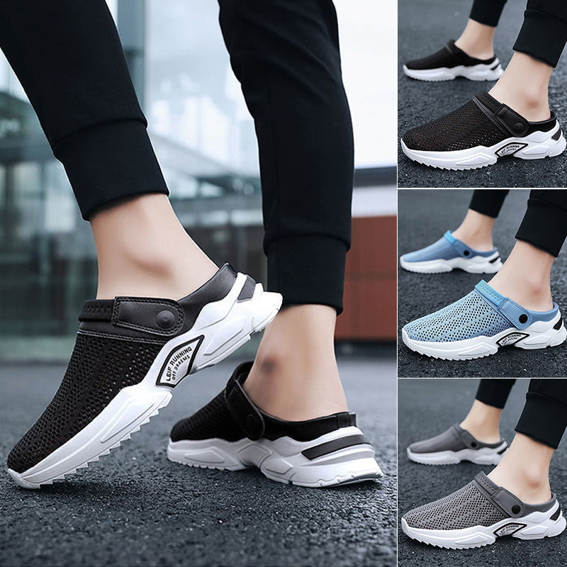 "Ortopediska sommarsandaler för män med justerbar rem, brun färg; elegant design med andningsbara material"