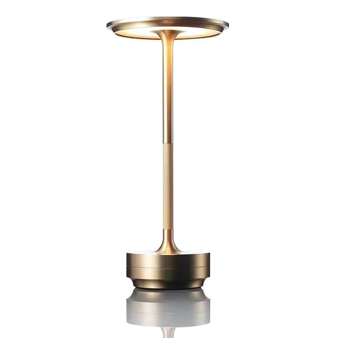 Portabel, elegant bordslampa med batteridrift. Modern design, mjukt ljus. Perfekt för hemmet.