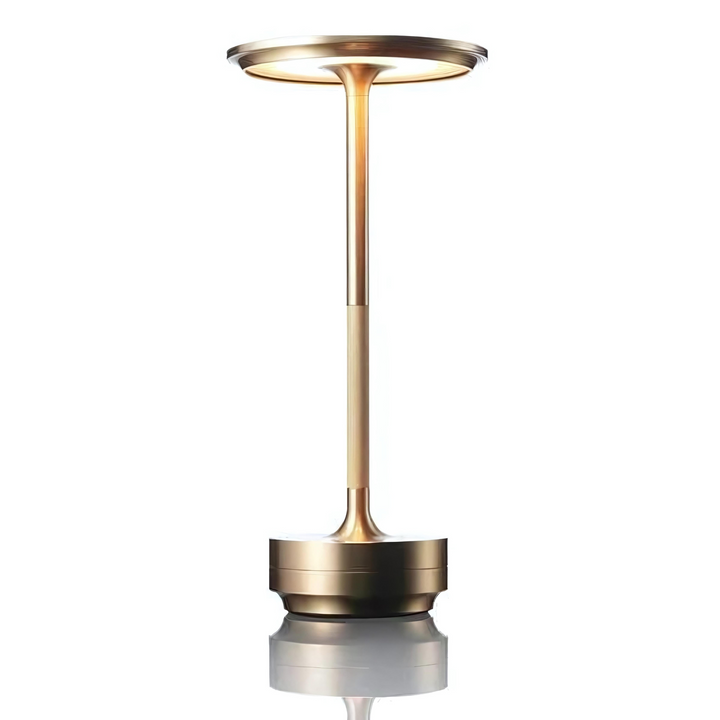 Portabel, elegant bordslampa med batteridrift. Modern design, mjukt ljus. Perfekt för hemmet.