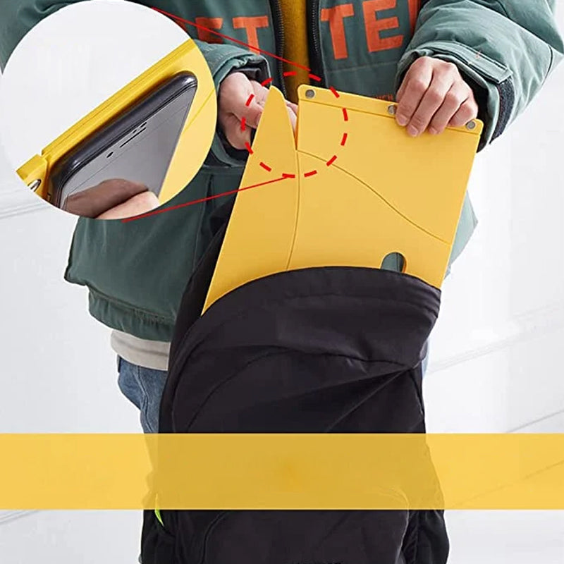 "Portabel hopfällbar pall i gult PP-material, enkel att bära, perfekt för camping och hemmet, finns i fler färger."