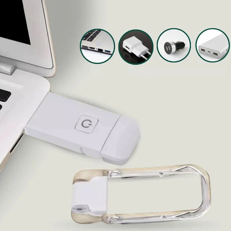 "Portabel justerbar uppladdningsbar LED-boklampa i rosa, svart, grön, blå eller vit med flexibel hållare och USB-laddning."